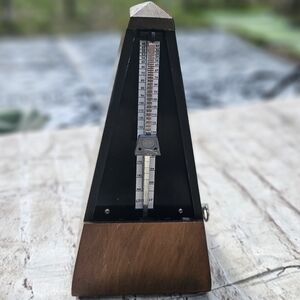 Vintage Wittner Metronome Wind Up Wood Finish Made In Germany - Not Working